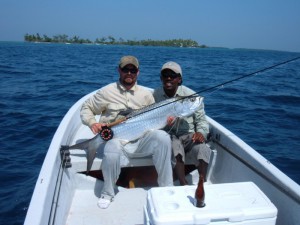 Fly Fishing Placencia for bonefishng permit and tarpon from Roberts Grove.