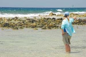 Fly Fishing near the reef on Turneffe Atoll