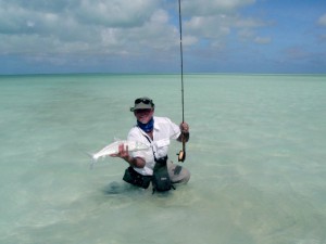 Christmas Island Fly fishing for bonefish, giant trevally