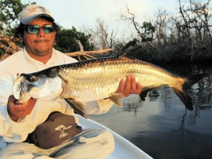 Fly fishing Mexico's Yucatan penisula for Rio Lagartos' baby tarpon.