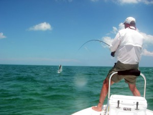 Fly fishing for tarpon in Florida Keys