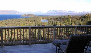 Fly fishing Alaska's Enchanted Lake Lodge for the best rainbow trout fishing in Alaska.