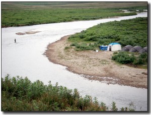 Flyfishing float trips in Alaska's Bristol Bay area fpr Rainbow trout, grayling, char and all 5 species of Pacific salmon