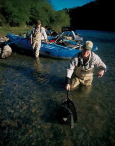 Trout fishing in Chile at El Patagon Lodge, fly fishing heaven.