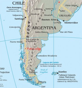 map of southern Chile