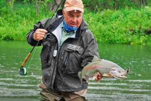 Kamchatka Mouse fishing for huge rainbows